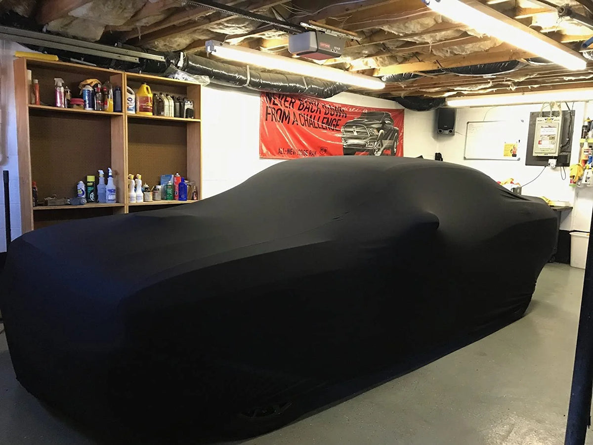 Black Satin Indoor Car Cover with Storage Bag H739