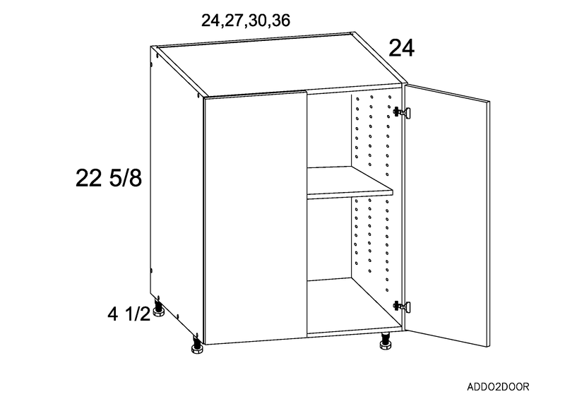 Desk 2 Doors Base Cabinet Y920