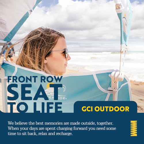 Outdoor Rocking Chair with Sunshade Canopy O395722