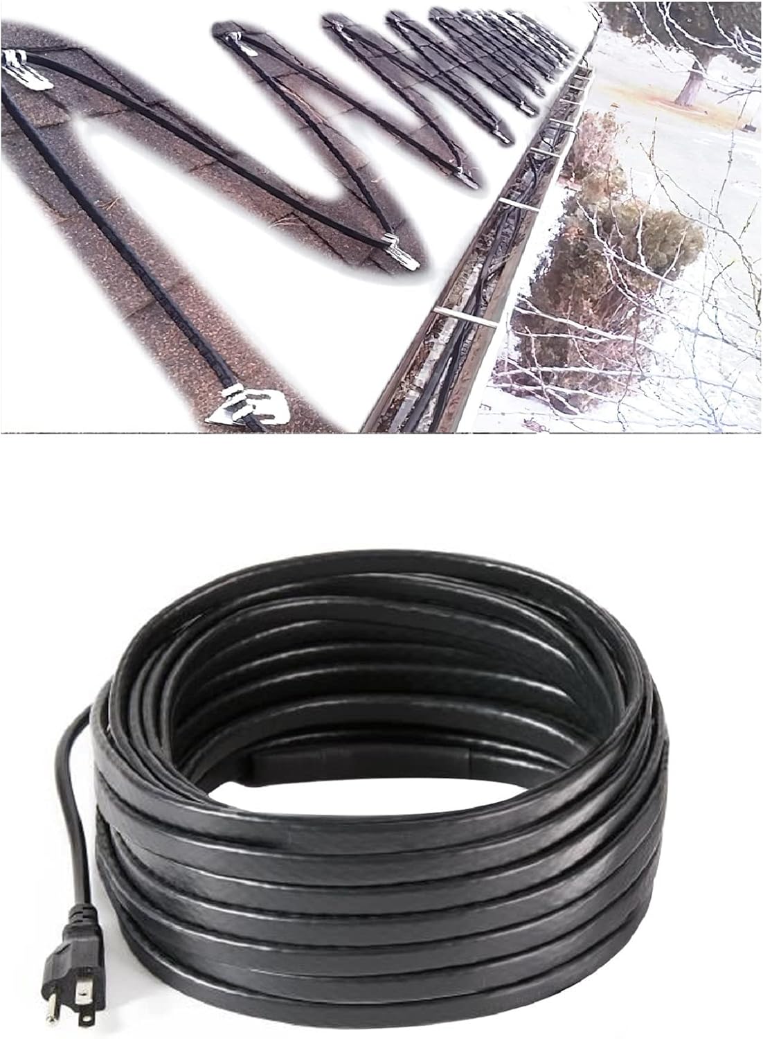 140 feet 8 Watts Per Foot Roof Snow De-Icing Heating Cable T3953