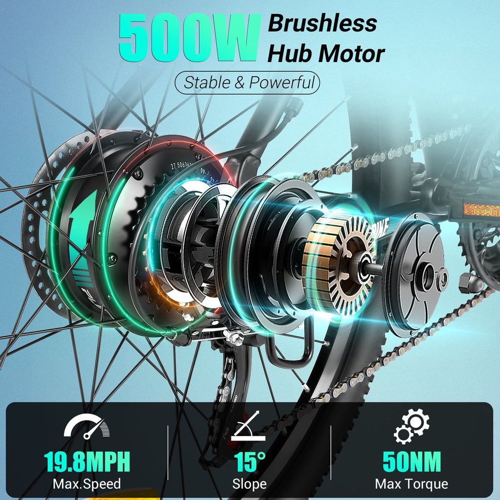 27.5" 500W Electric Bike with 48V 10.4AH Removable Battery E514914