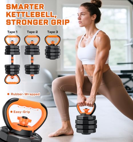 5-in-1 Adjustable Dumbbell Set, 33/44/66/88lbs Free Weights Set with Connector Q9961