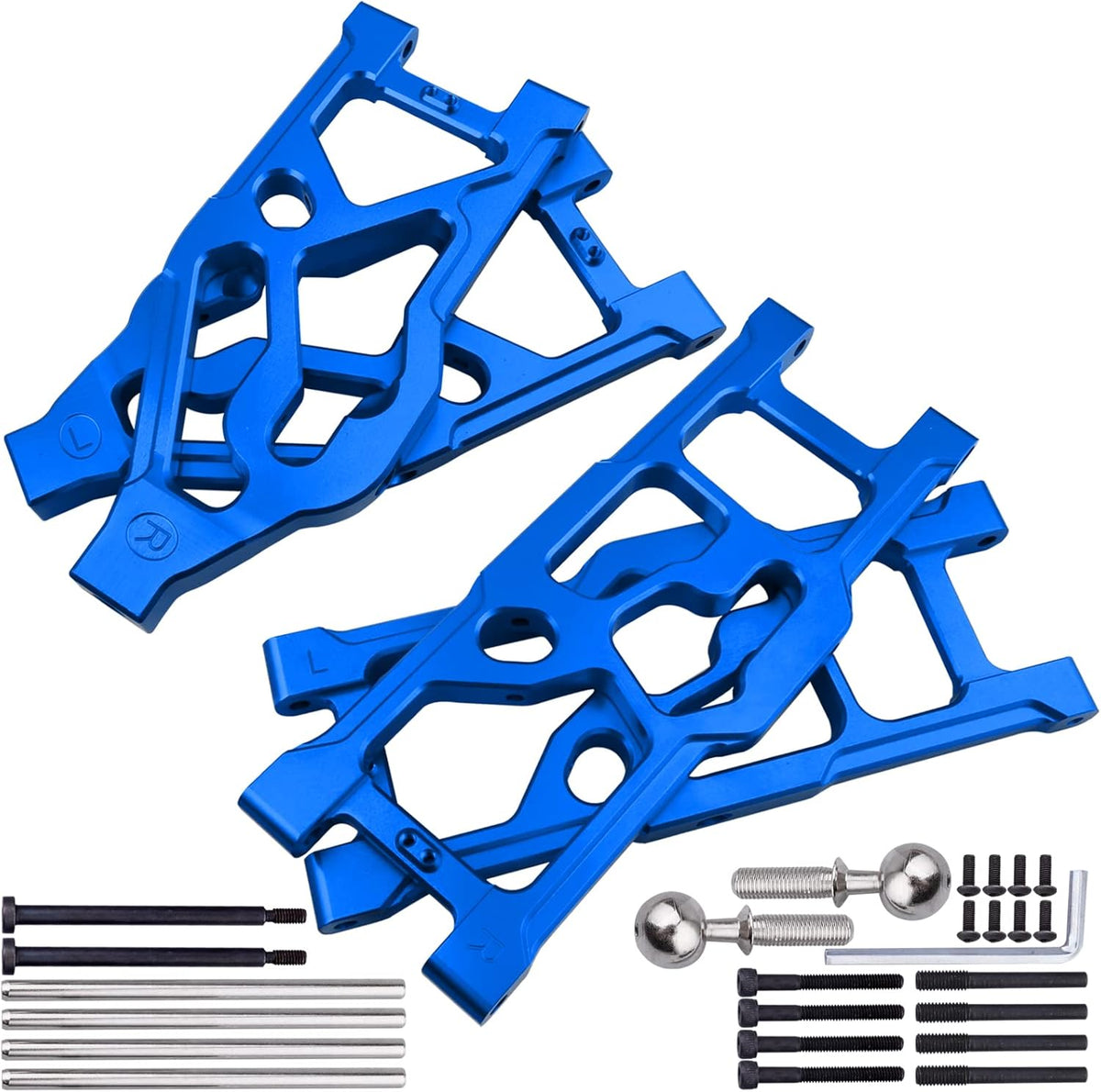 Aluminum Suspension Arms Set Front Lower & Rear Lower (Red) B8625