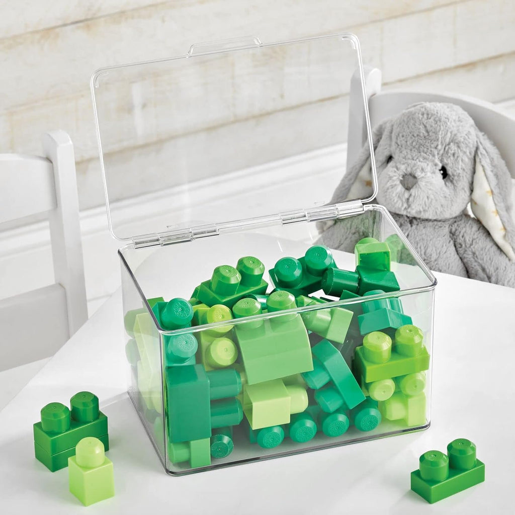 Clear 8 Pack Stackable Plastic Storage Bin with Lid G83740