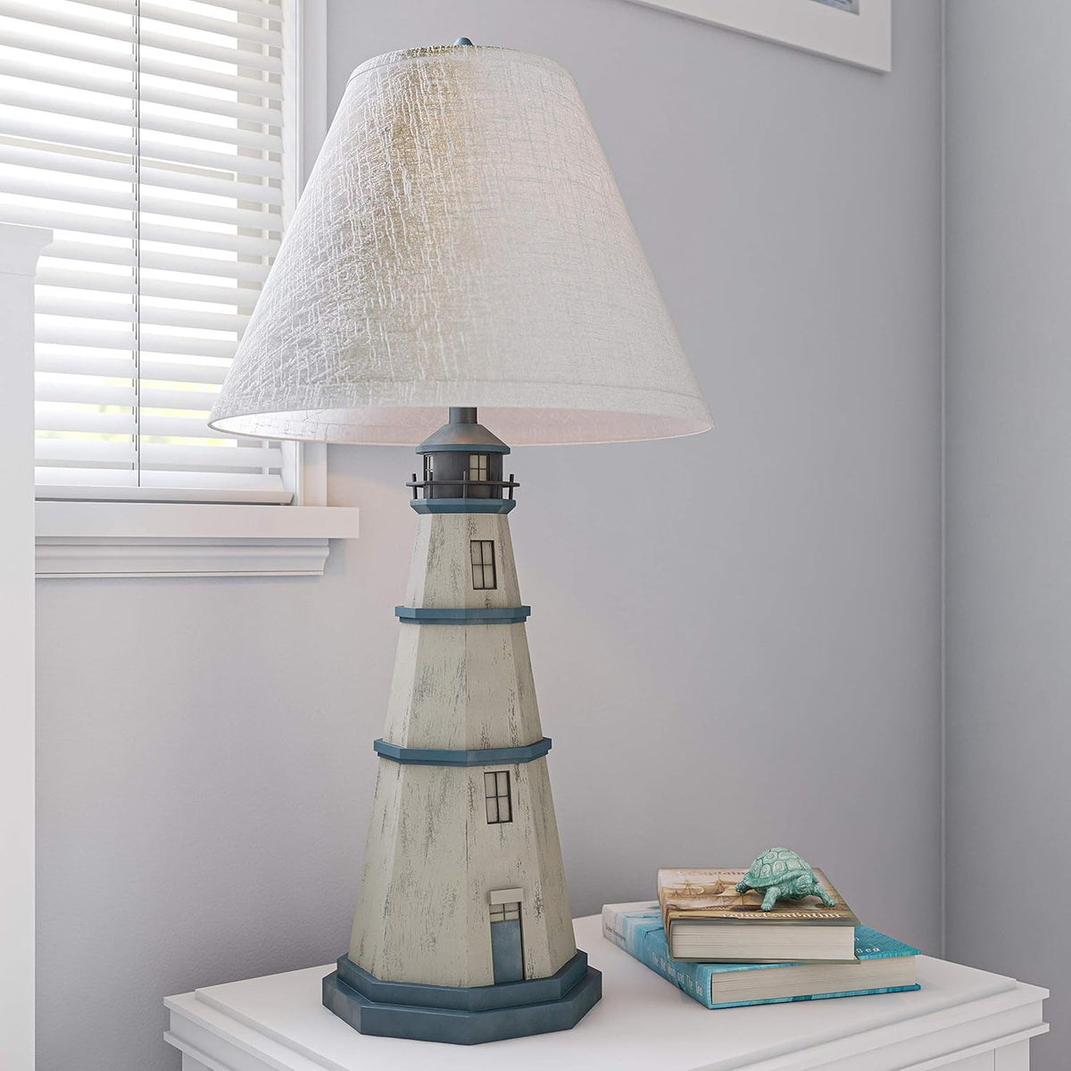 Casual Table Lamp 31 Inch Antique White V536455