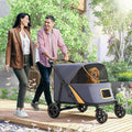 Pet Stroller with Brakes and Storage Pocket X84638