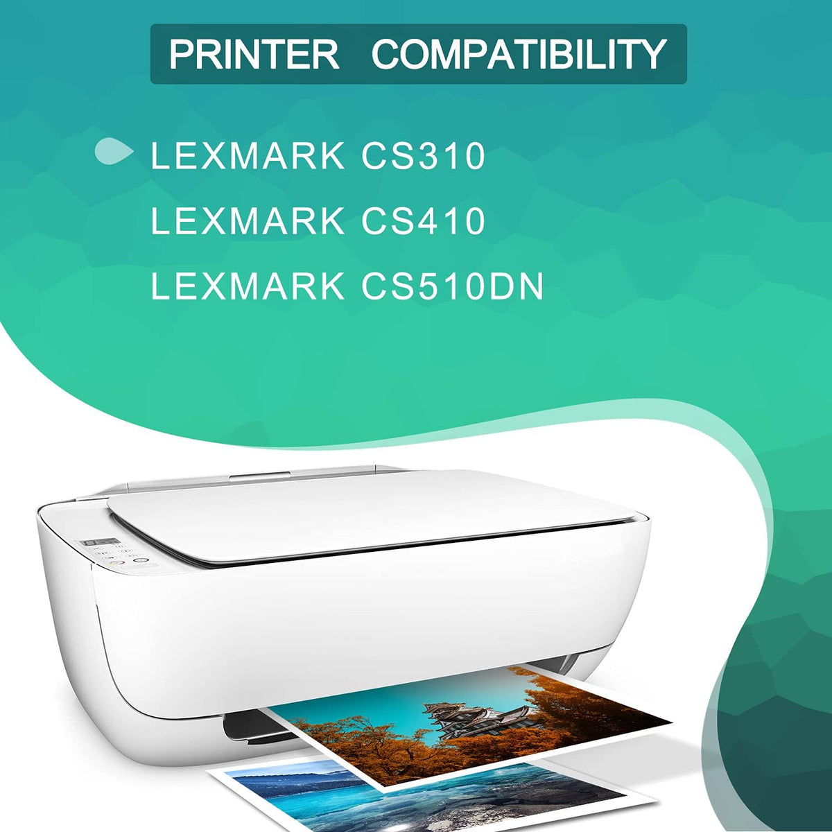 4 Pack High Yield Remanufactured Toner Cartridge for Lexmark Printer J872
