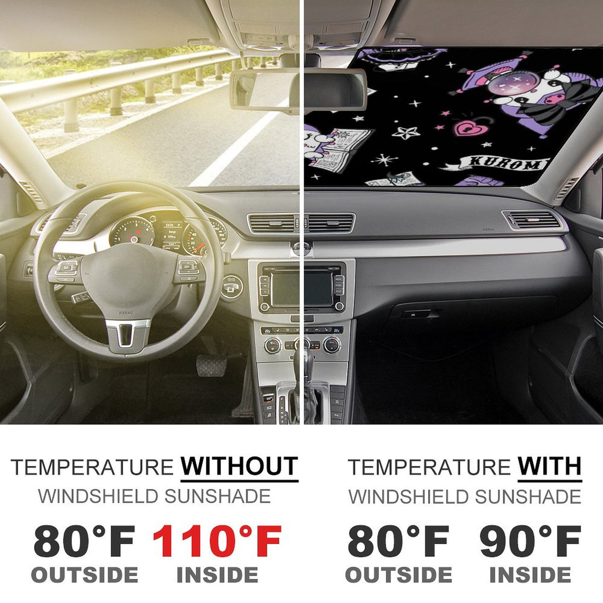 Foldable Reflective Car Windshield Sun Visor Cover R402