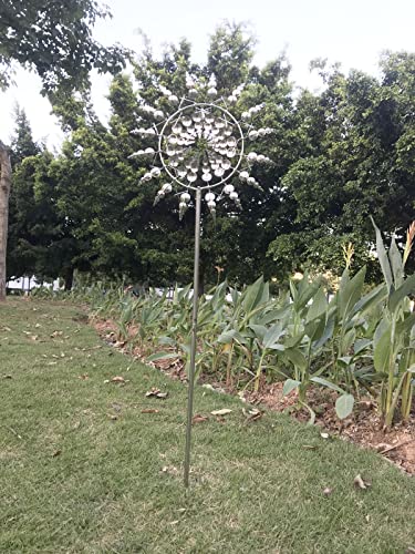 Stainless Steel Kinetic Wind Spinner Garden Stake Q138