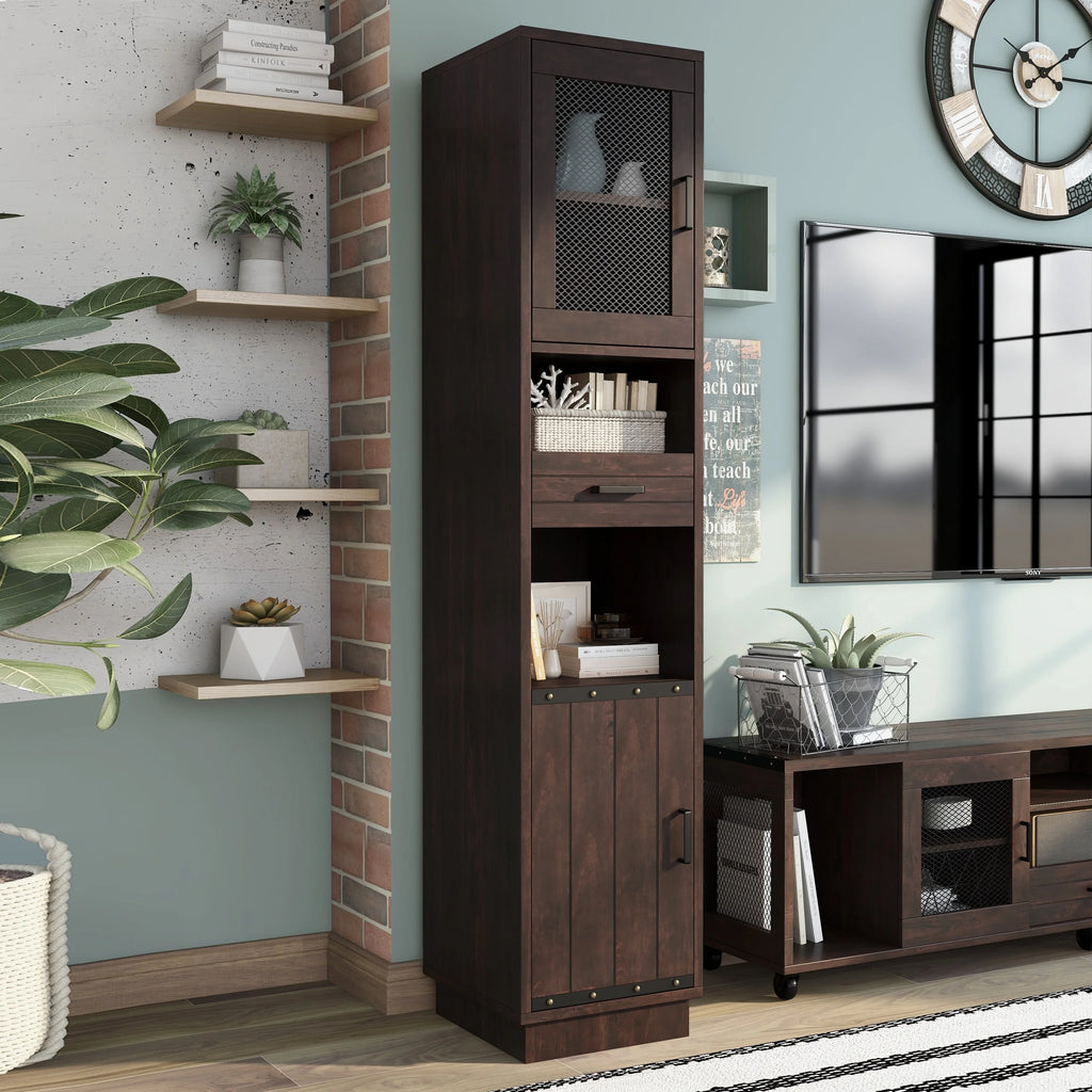 Walnut Multi-Storage TV Tower R798842