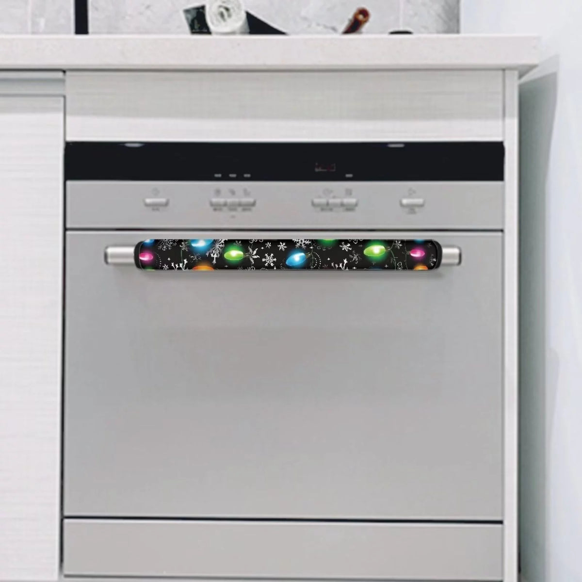 Refrigerator Door Handle Cover 4 Pieces Christmas Snowflake L6237