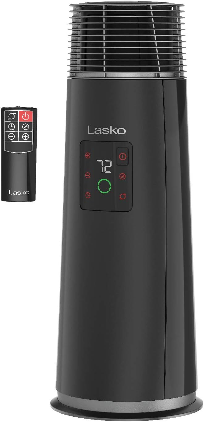 Black 1500W Oscillating Ceramic Tower Heater F245