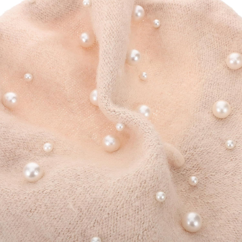 Beige Cashmere Wool Beret N948