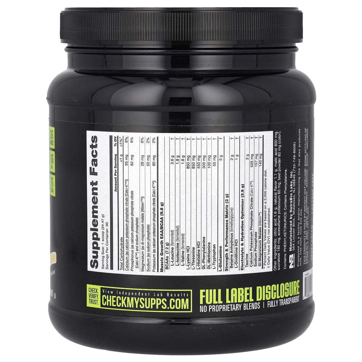 Intra Workout Amino Fuel Strawberry Lemon 1.62 lb Y598403