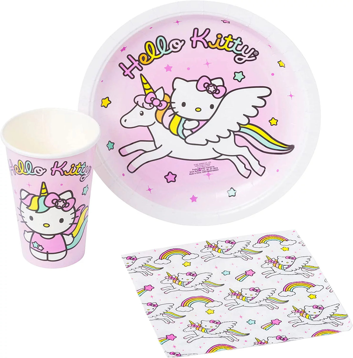 Paper Plates Cups Napkins Party Pack Set, 60 Piece F822