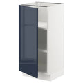 Base Cabinet with Shelves, white/black-blue, 15x15x30 I33464