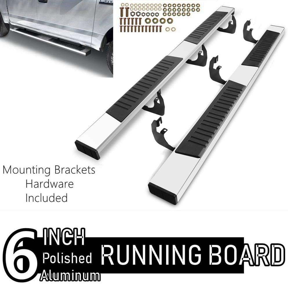 6 Inch Chrome Running Boards Side Step Rails P826