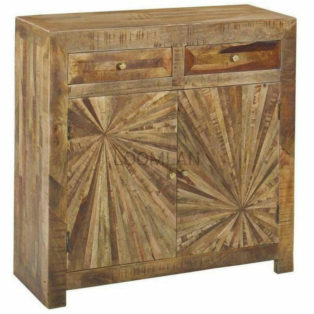 Reclaimed Wood Accent Cabinet with 2 Drawers and 2 Doors E933326