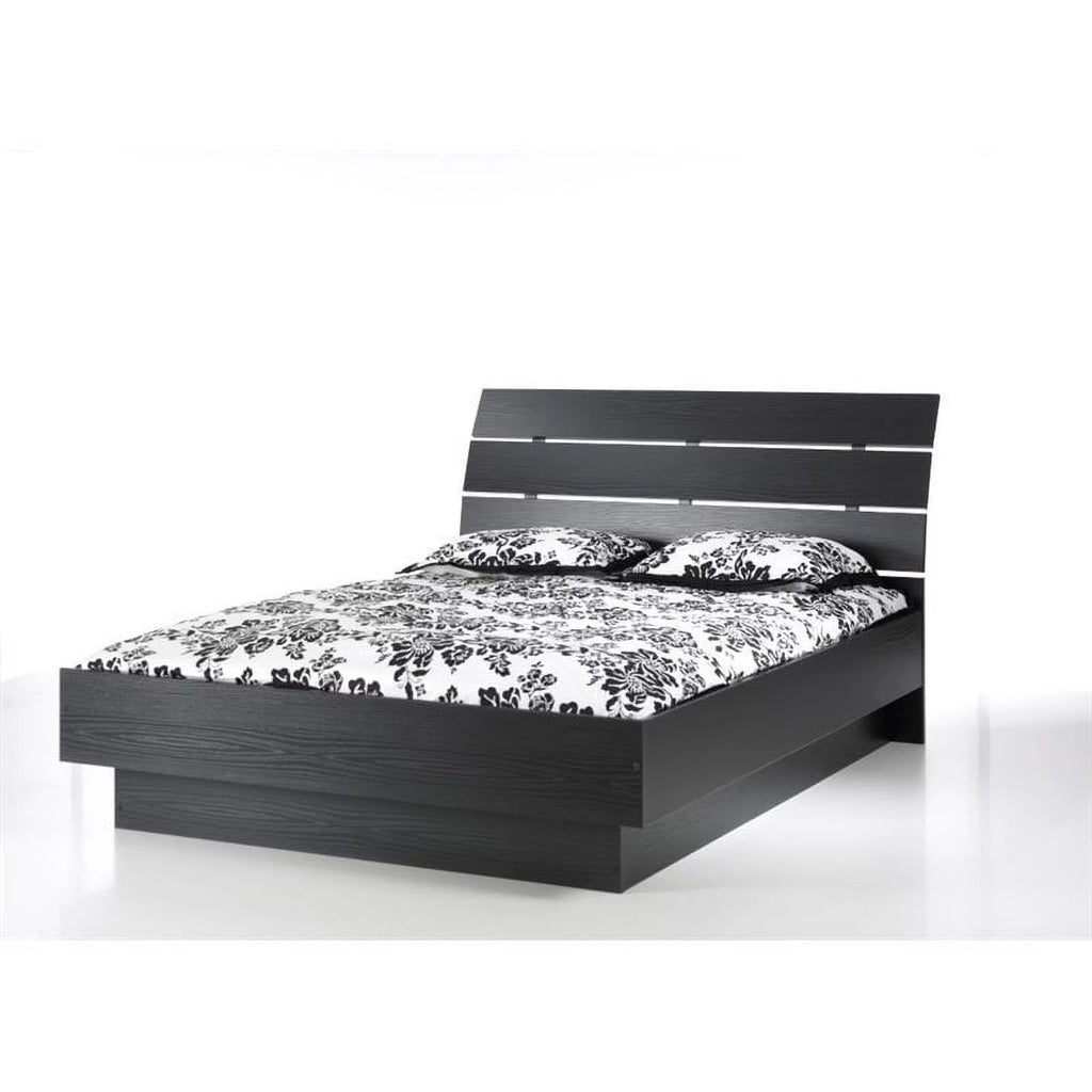 Black 4pc Queen Bed Dresser & 2 Nightstands D42917