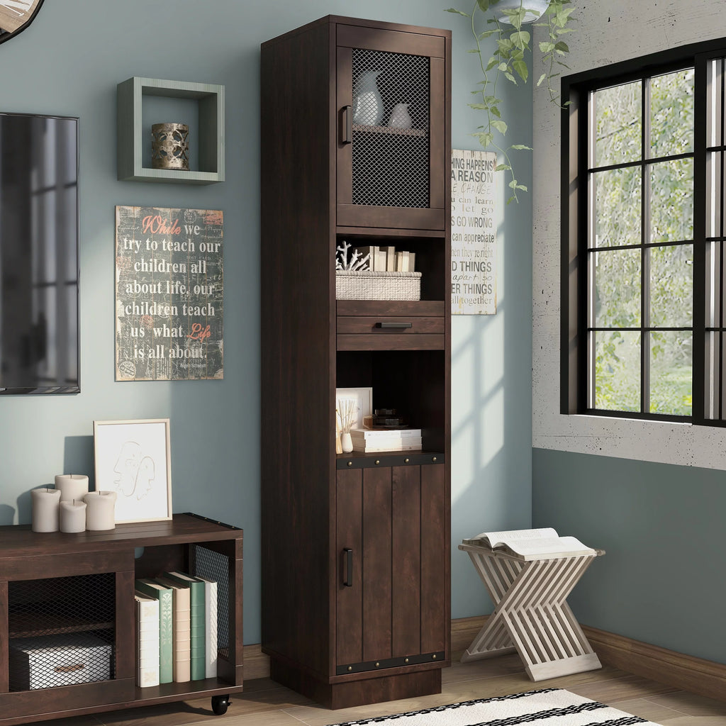 Walnut Multi-Storage TV Tower R798842