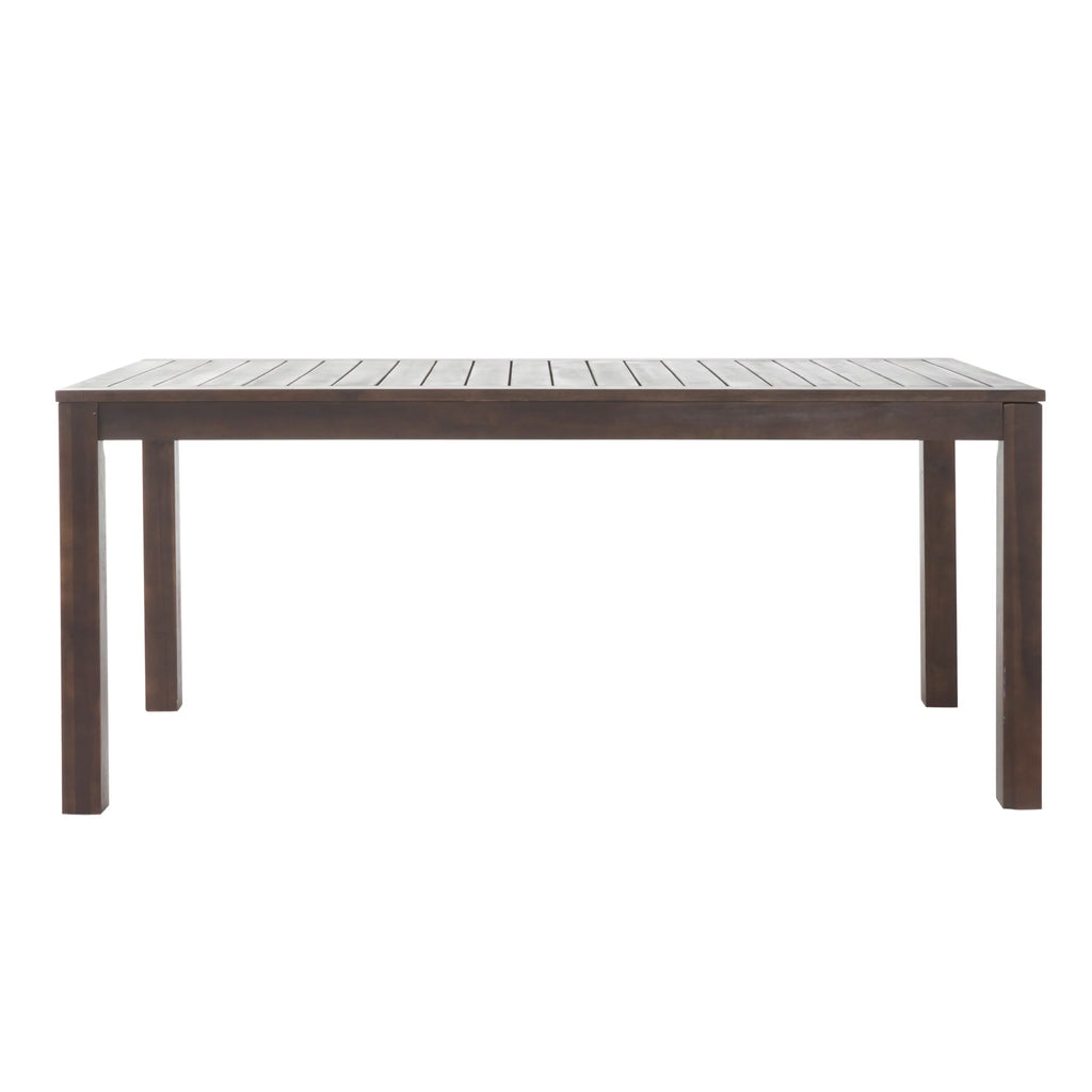 Dark Brown Acacia Wood Rectangular Dining Table X571