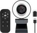 60FPS 1080P Streaming Webcam with Ring Light and Privacy Cover S764971