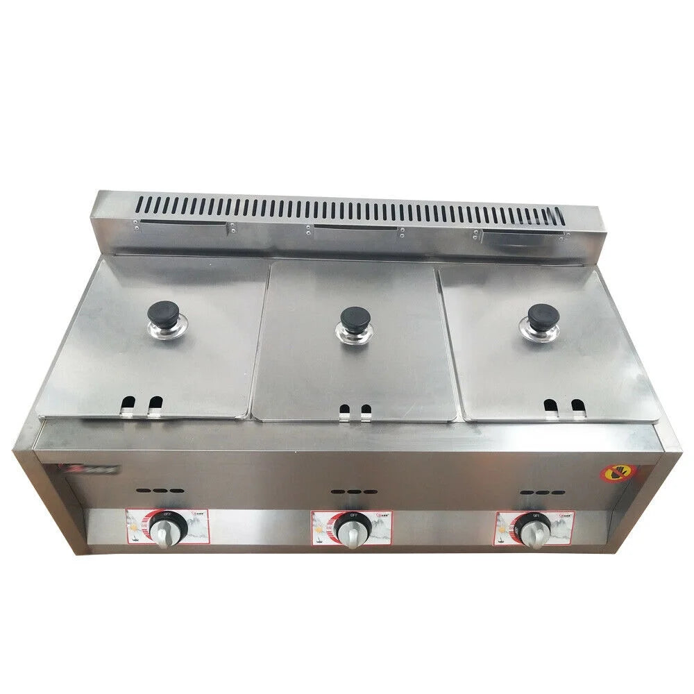 18L Propane NG Gas Fryer 3 Pan N65746