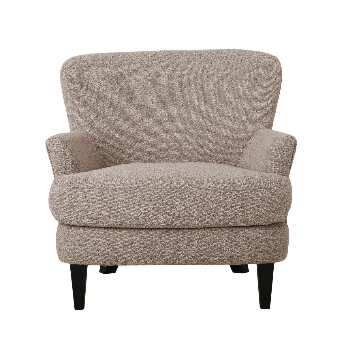Boucle Upholstered Club Chair and Ottoman Set Y48436