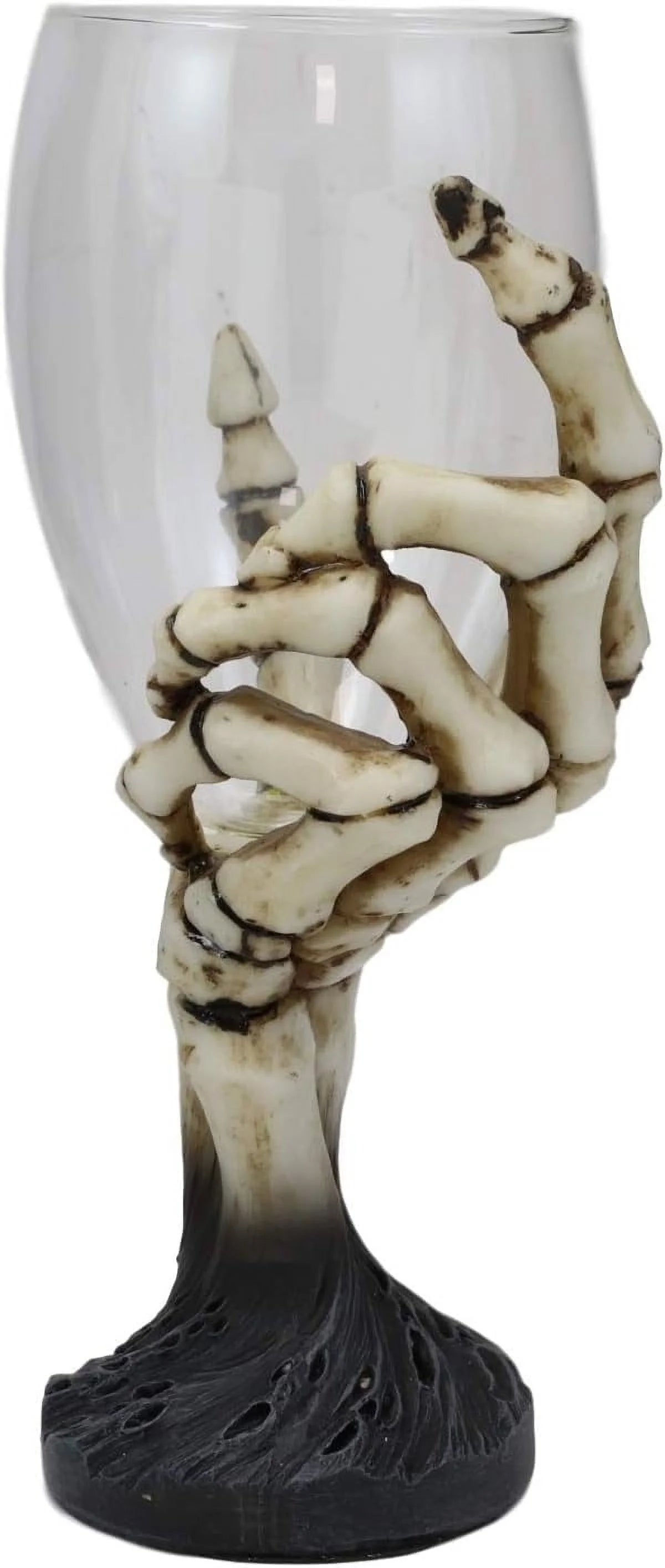 Gothic Skeleton Wine Goblet Glass Chalice Y6944