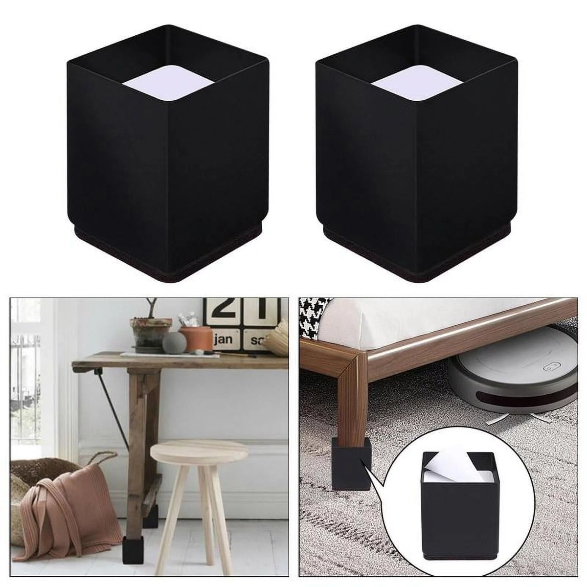 Black Square Chair Riser T5471