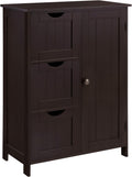 White Bathroom Storage Cabinet with 3 Drawers and Adjustable Shelf H33767