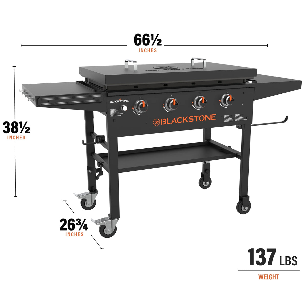 4-Burner Propane Griddle with Hard Cover R584