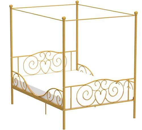 Gold Full Size Metal Canopy Bed Frame B5264