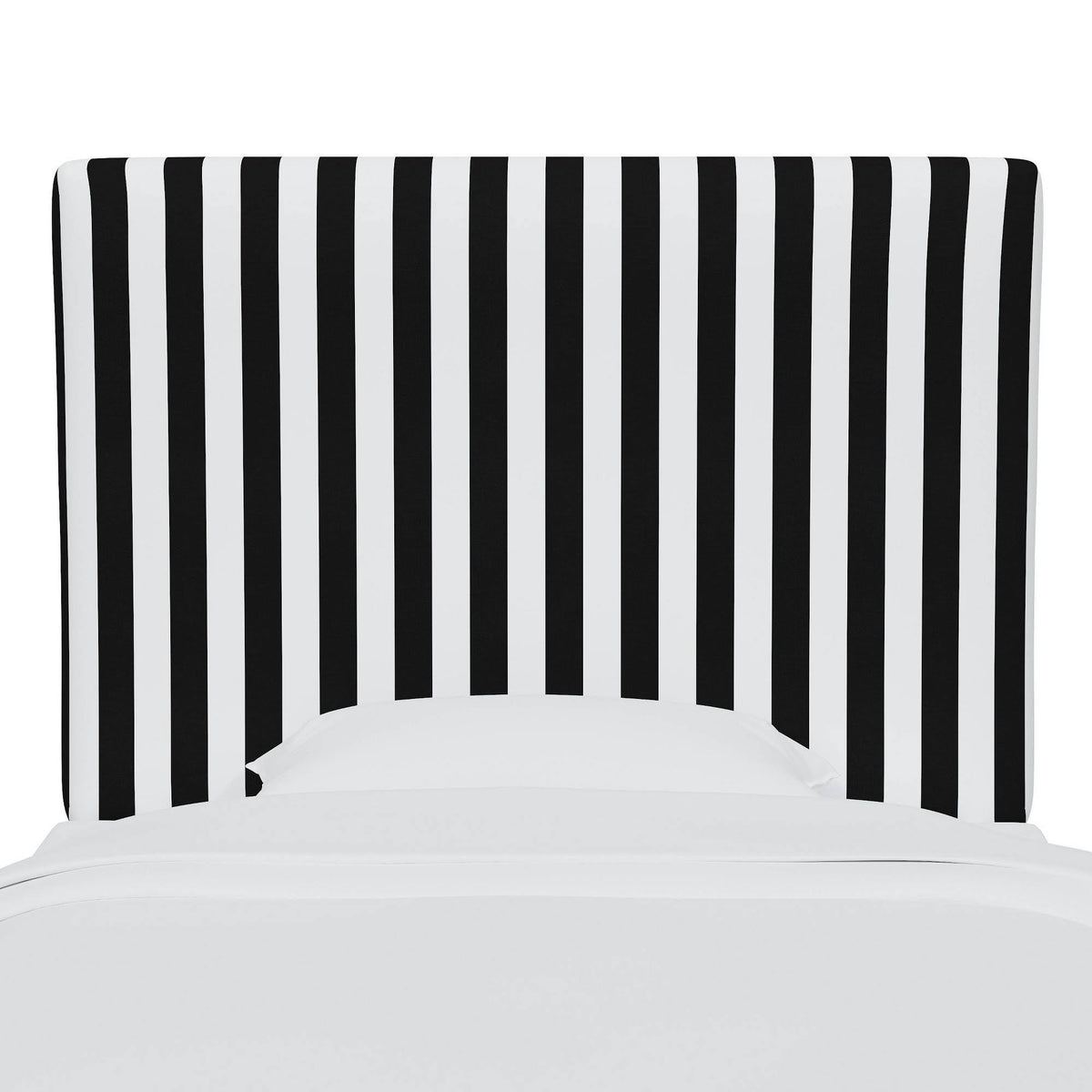Kids Headboard Canopy Striped Black/White K8717