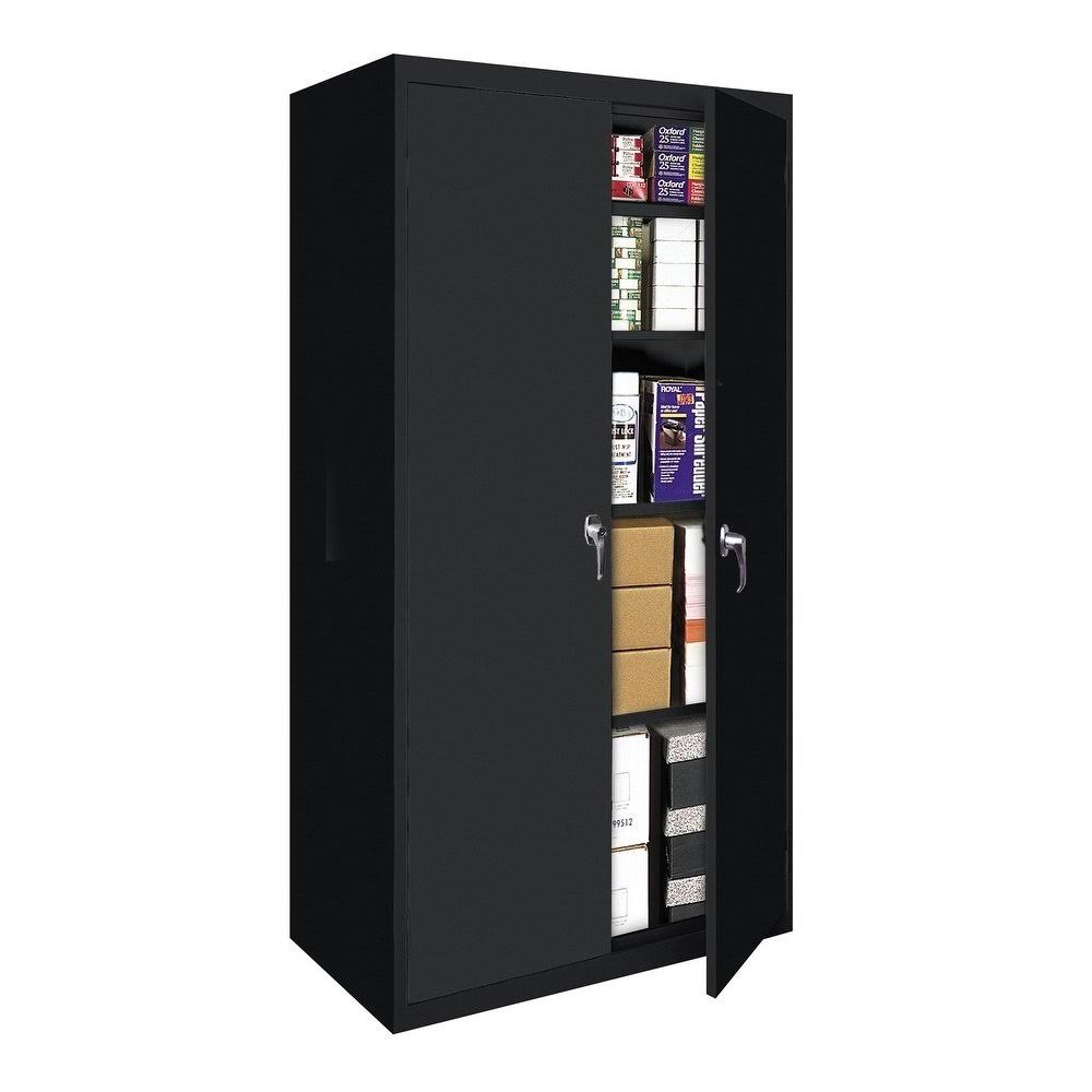 Black Fixed Shelf Cabinet 36 inch x 18 inch x 72 inch C70750