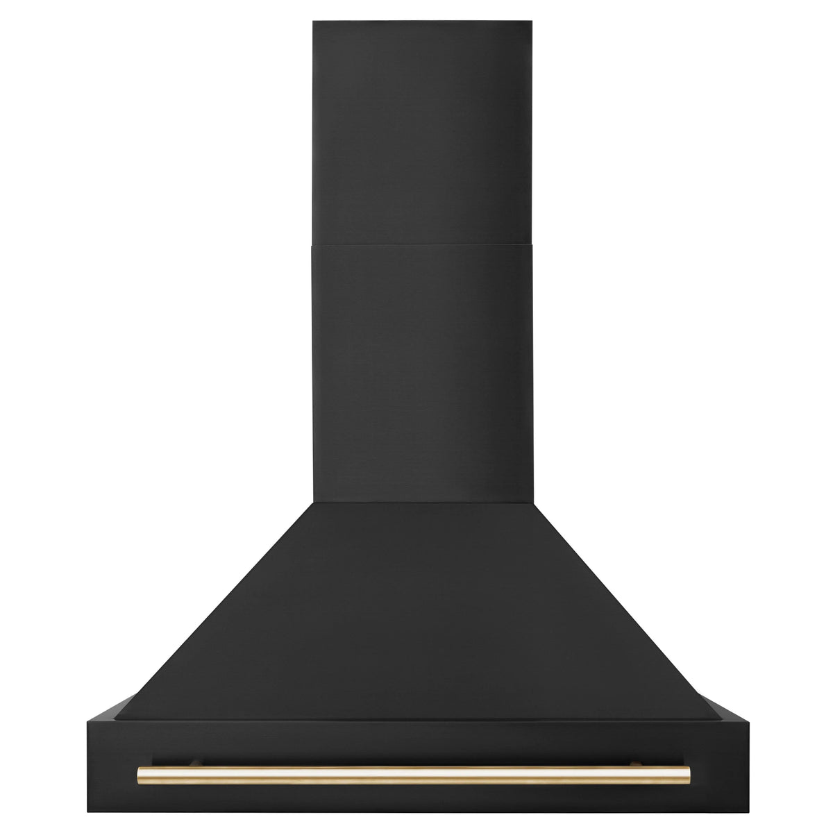 36 In. Black Stainless Steel Range Hood with Gold Handle H8717