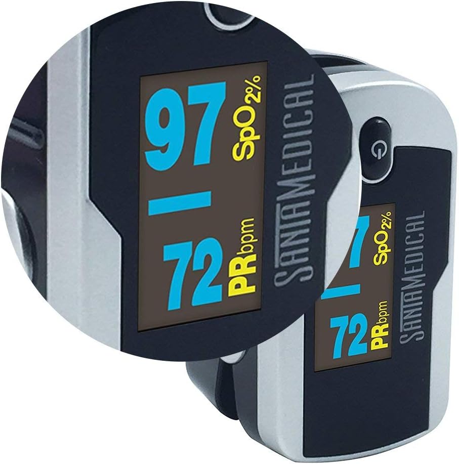 Fingertip Pulse Oximeter Blood Oxygen Saturation Monitor with Batteries and Lanyard A69535