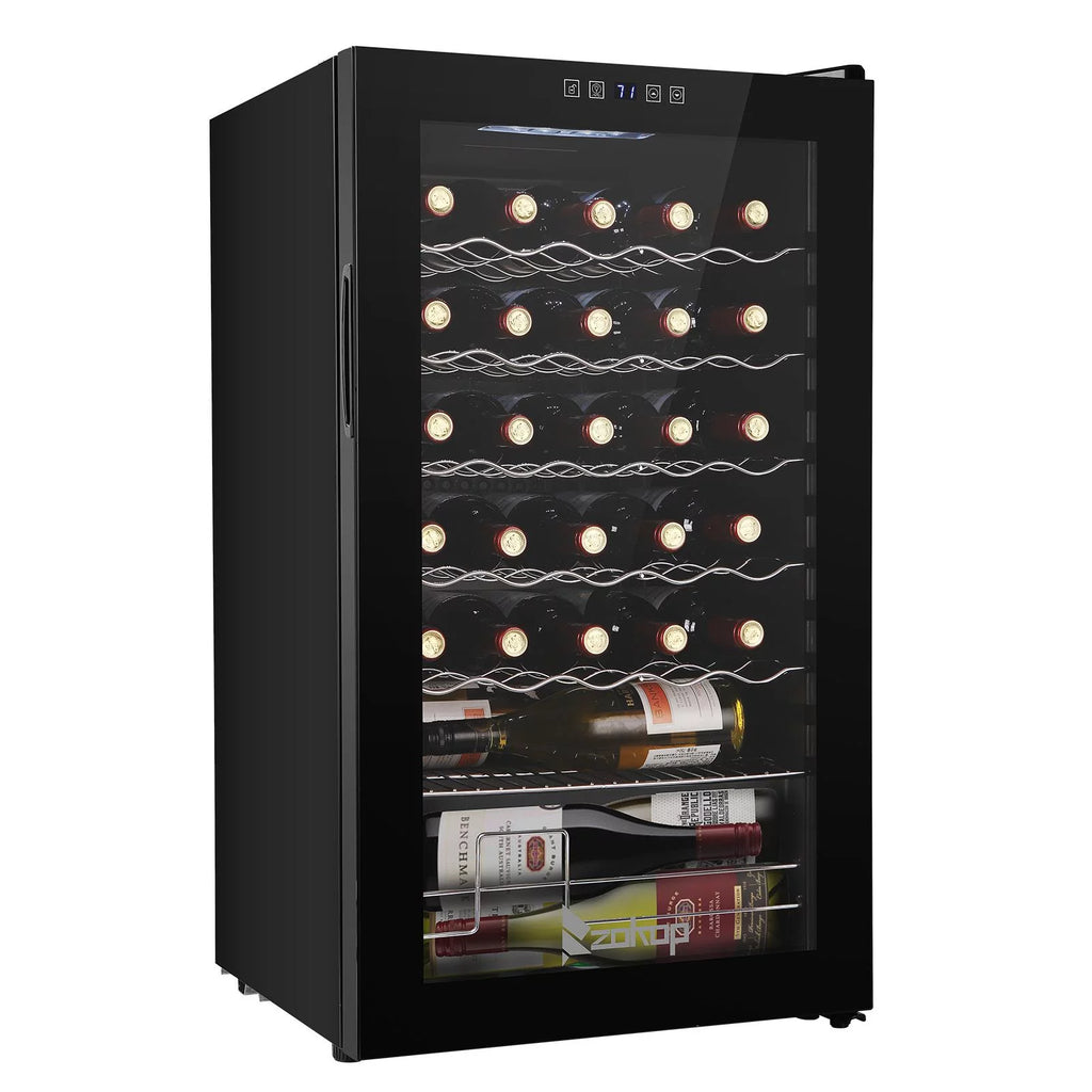 34 Bottle Compressor Wine Fridge, Black P754