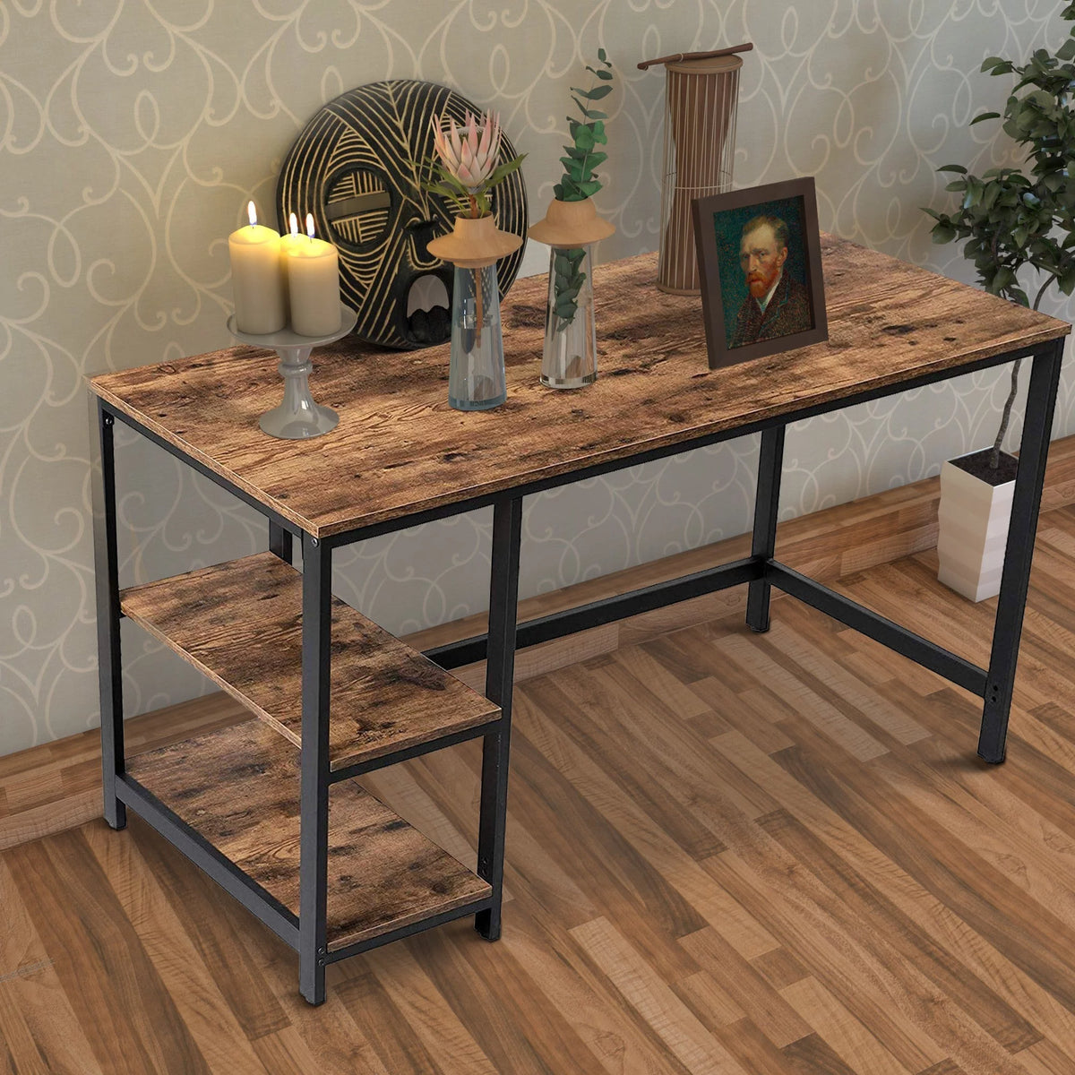 Wood and Metal Desk S888367