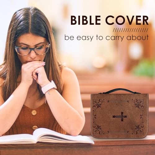 Portable Leather Bible Book Bag with Handle N192937