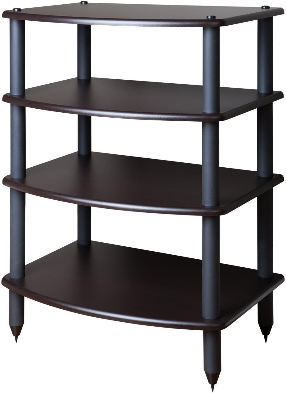 Black Five Shelf Audio Rack Media Stand L7179