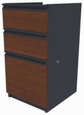 Bordeaux Graphite Pedestal Desk I12699