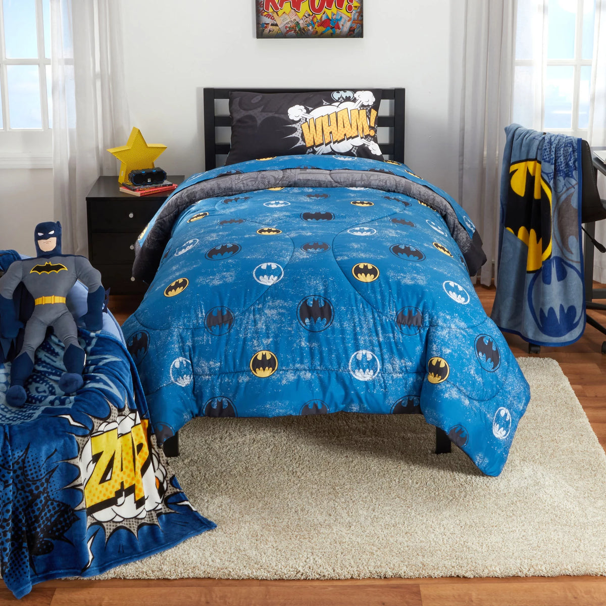 Kids Comforter and Pillowcase 2-Piece Set Twin/Full Reversible V8893