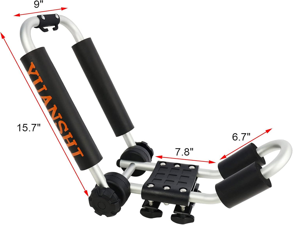 Folding Kayak Rack J-Bar Carrier with Ratchet Straps Pack of 2 P9356