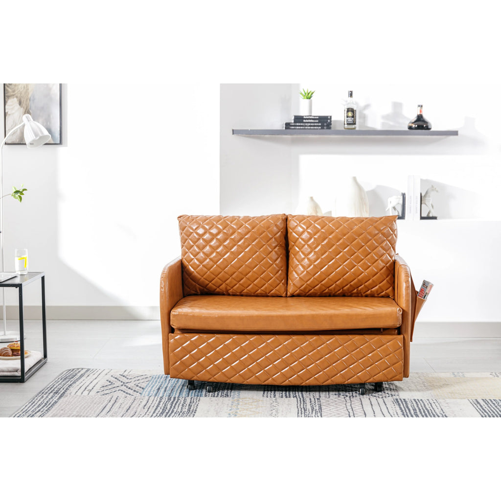 Convertible Sleeper Loveseat Sofa Bed with Headboard R70237