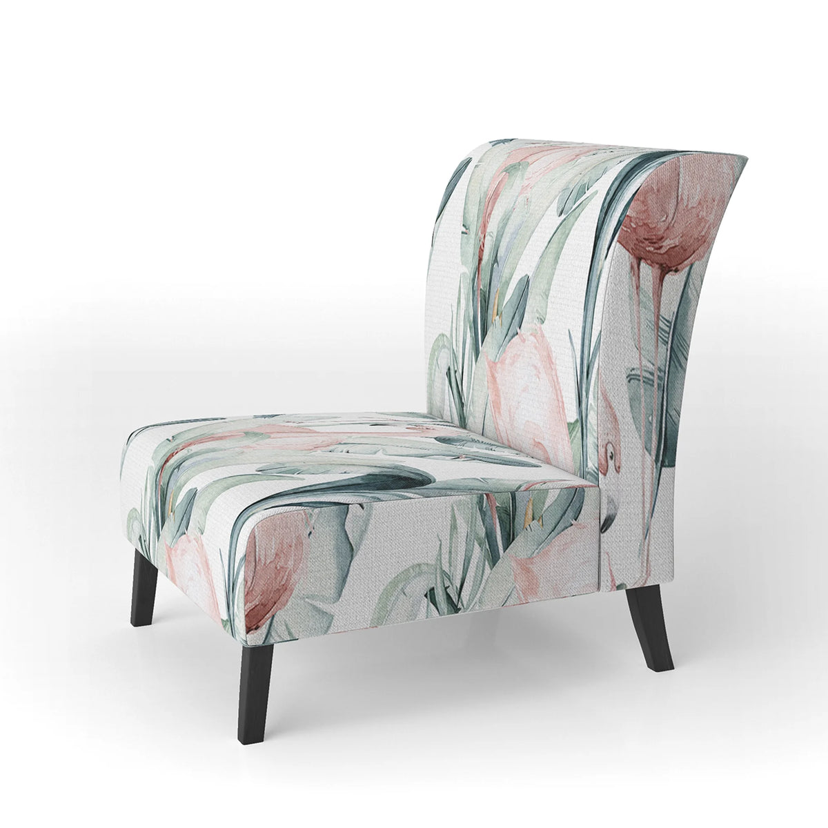 Upholstered Patterned Accent Chair and Arm Chair V13011