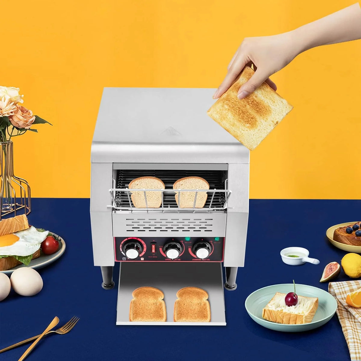 Commercial Conveyor Toaster 2200W 1-7 Levels Adjustable M5025