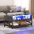 Black Lift Top Coffee Table with Storage H629