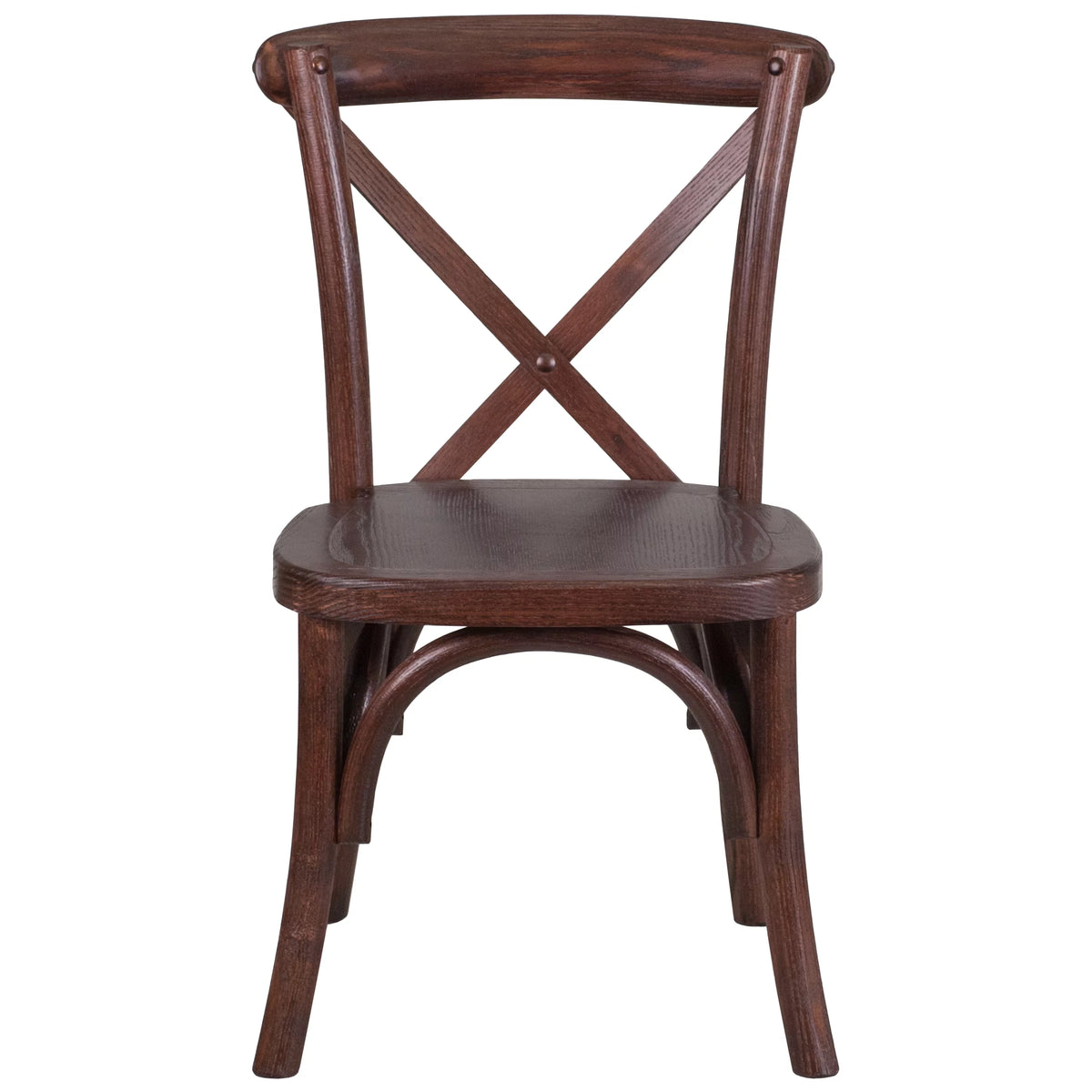 Stackable Mahogany Wood Cross Back Chair W93905