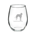 Deep Etched Stemless Red Wine Glass X2337